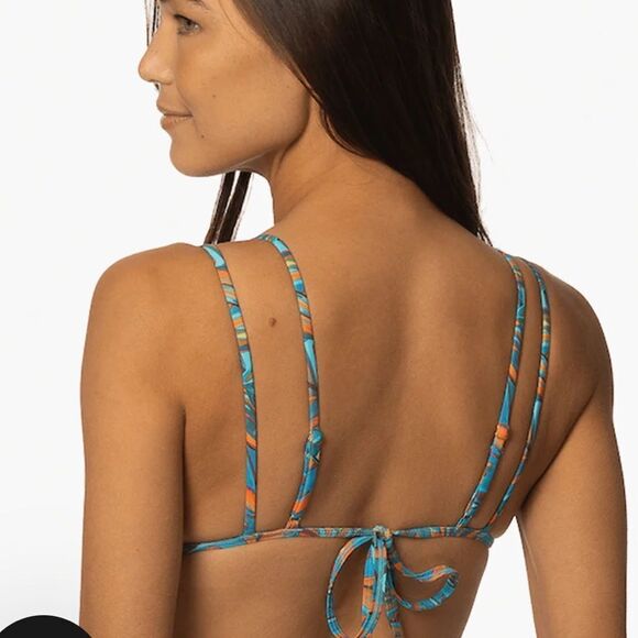 Jolyn X Tiarah BURLEIGH BIKINI TOP in Manifest (Teal) XS Nwt - Picture 3 of 5